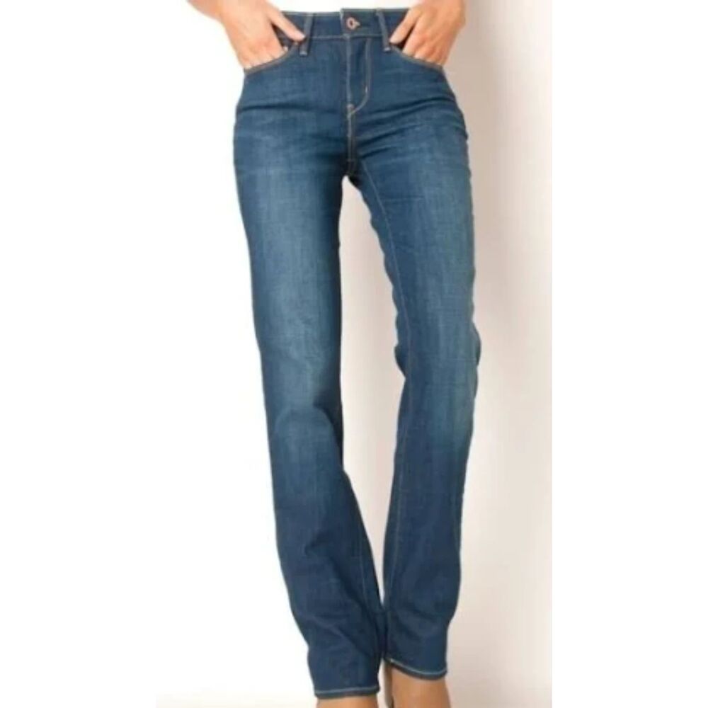 Levi's Demi Curve Classic Jeans Mid Rise Straight Leg Denim Pants Womens 12 / 31
